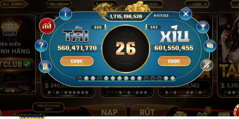 Tài xỉu - trò chơi cực hot tại Hitclub